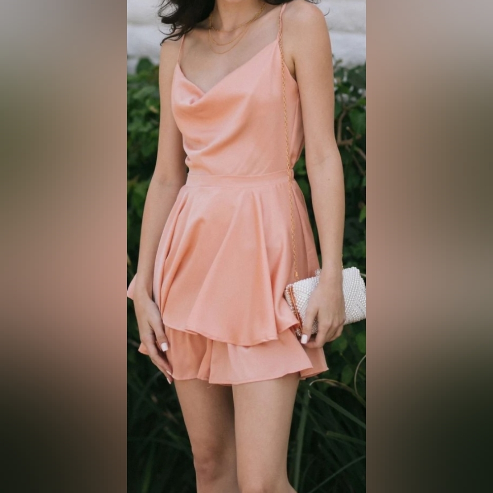Apricot Colored - Cowl Neck Romper by Morning Lavender. New without tags (NWT).